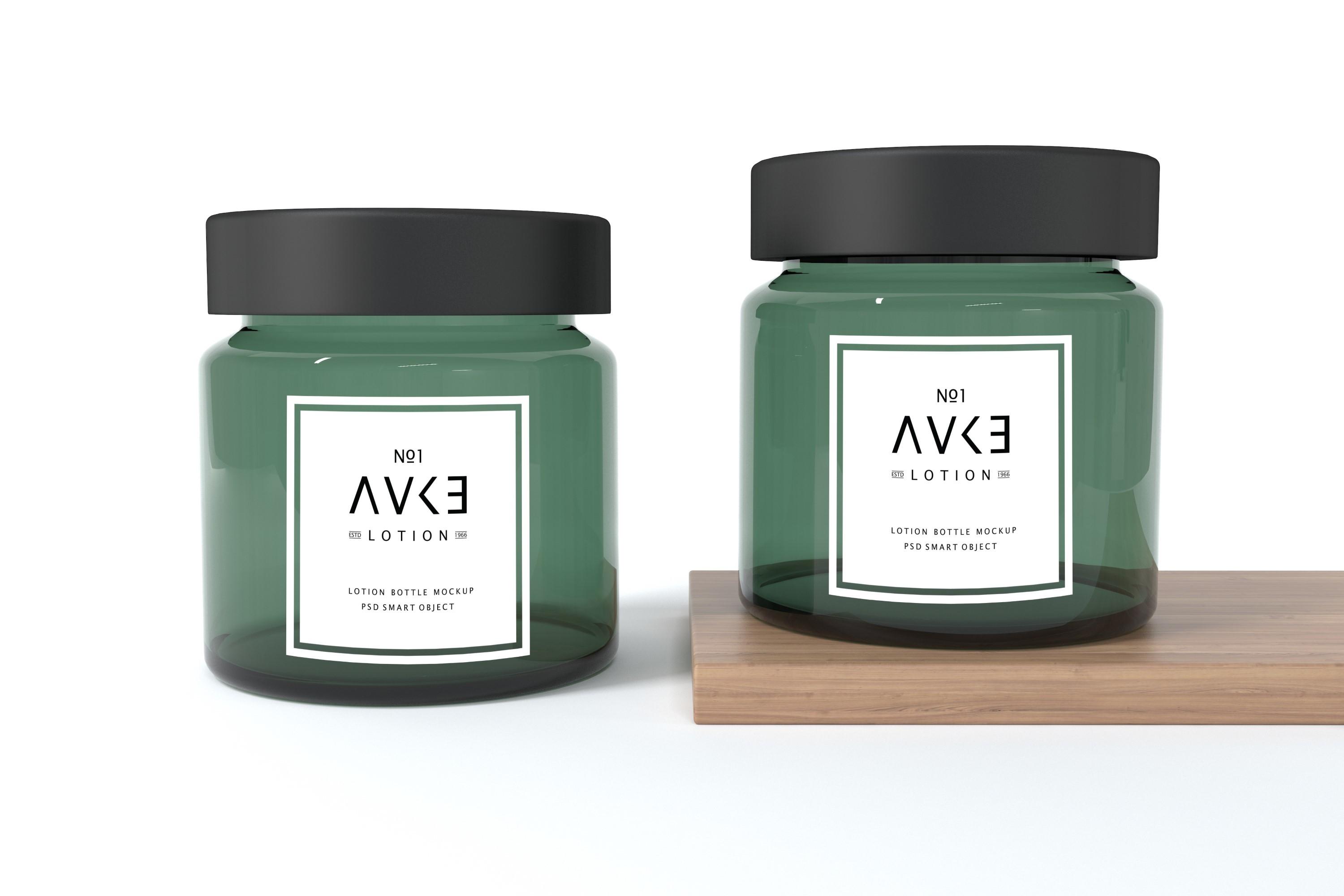 Lotion Two Bottle Mockup