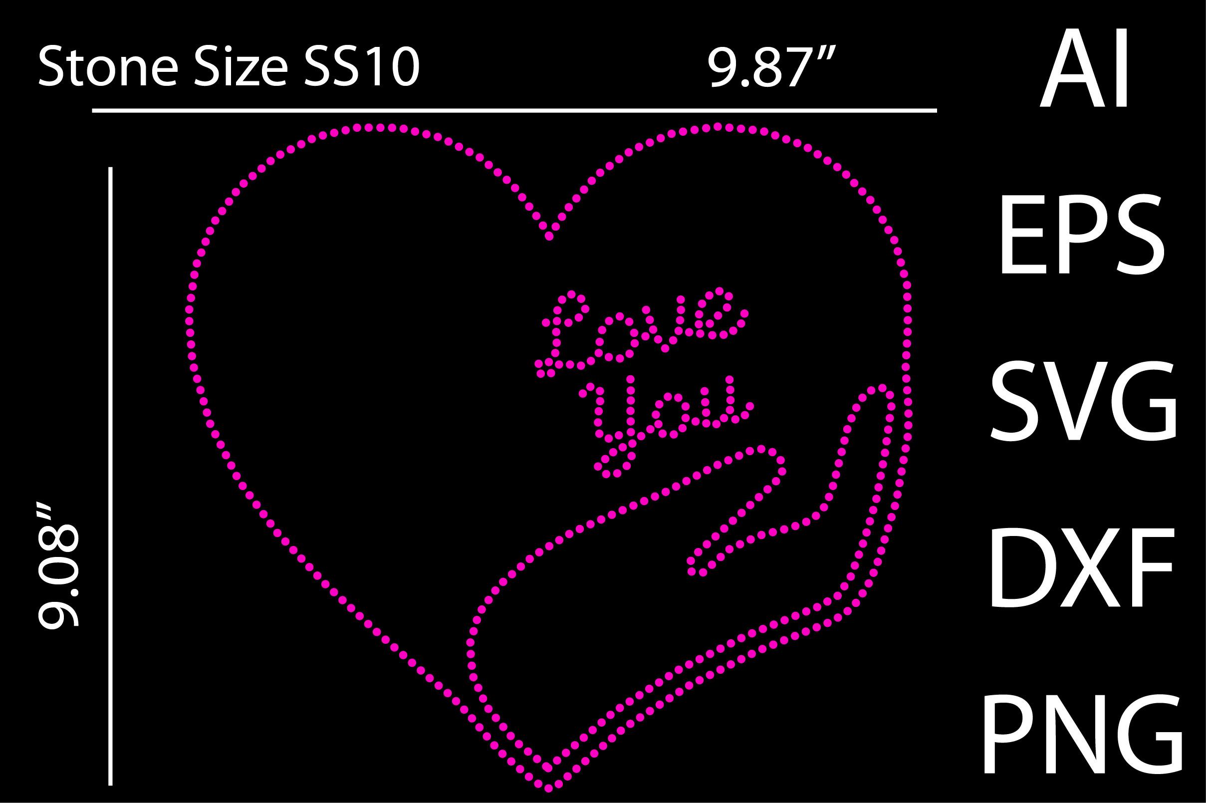 Love Rhinestone Templates
