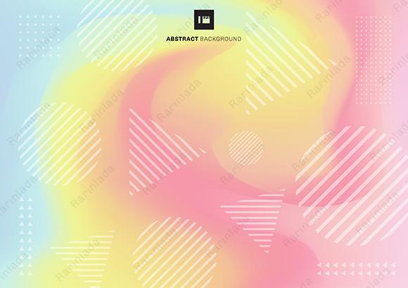Abstract Geometric Shape Pattern Fluid