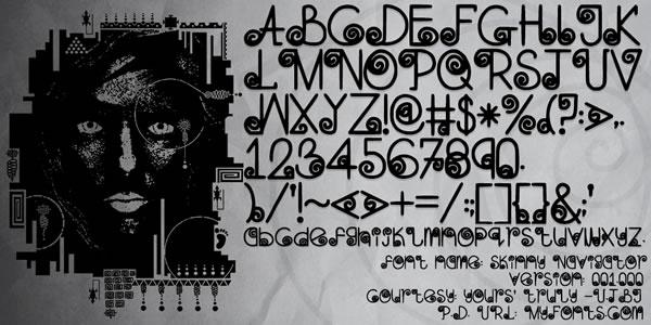 Skinny Navigator Font