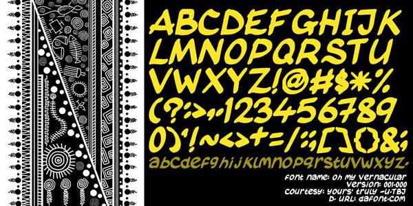 Oh My Vernacular Font