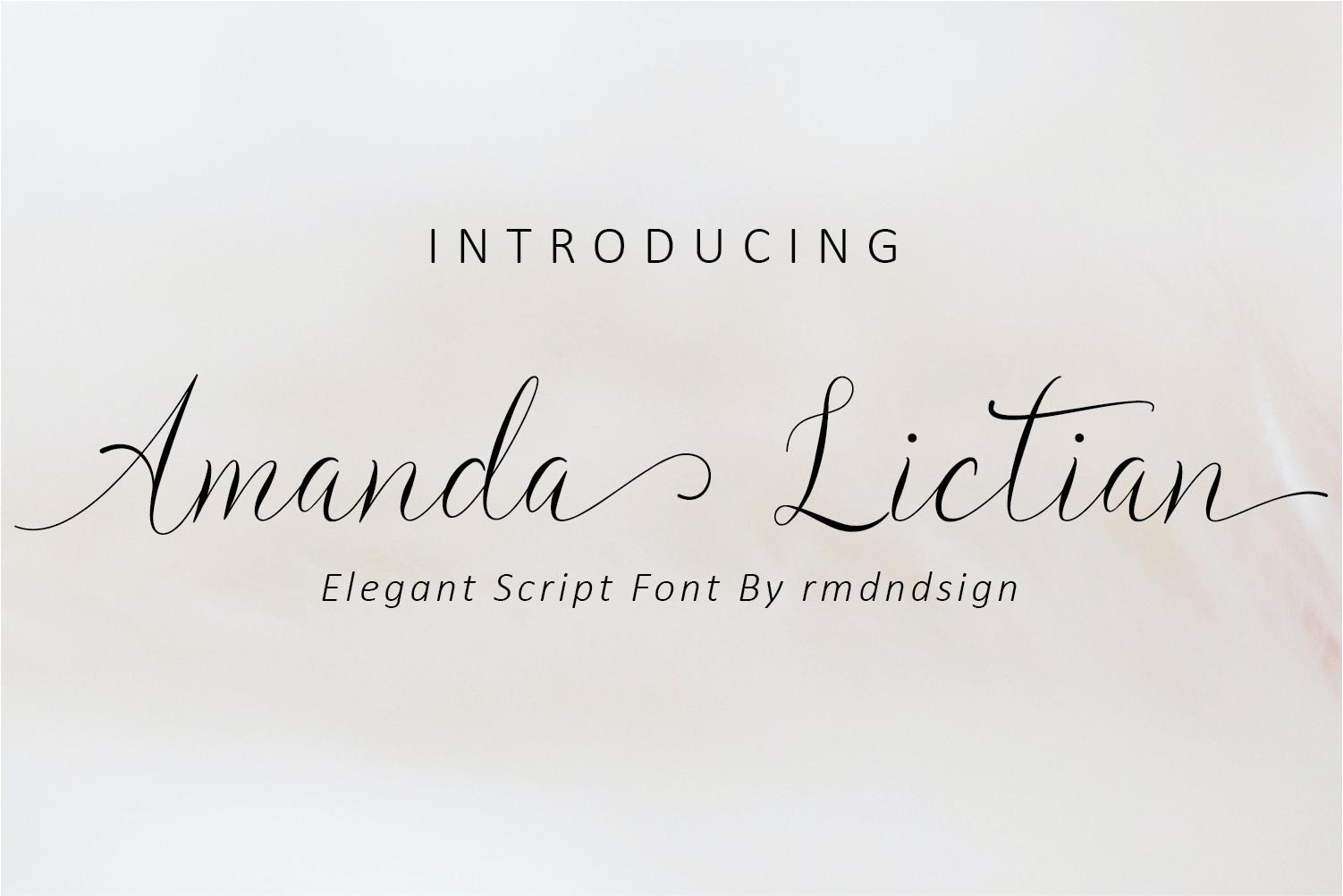 Amanda Lictian Font