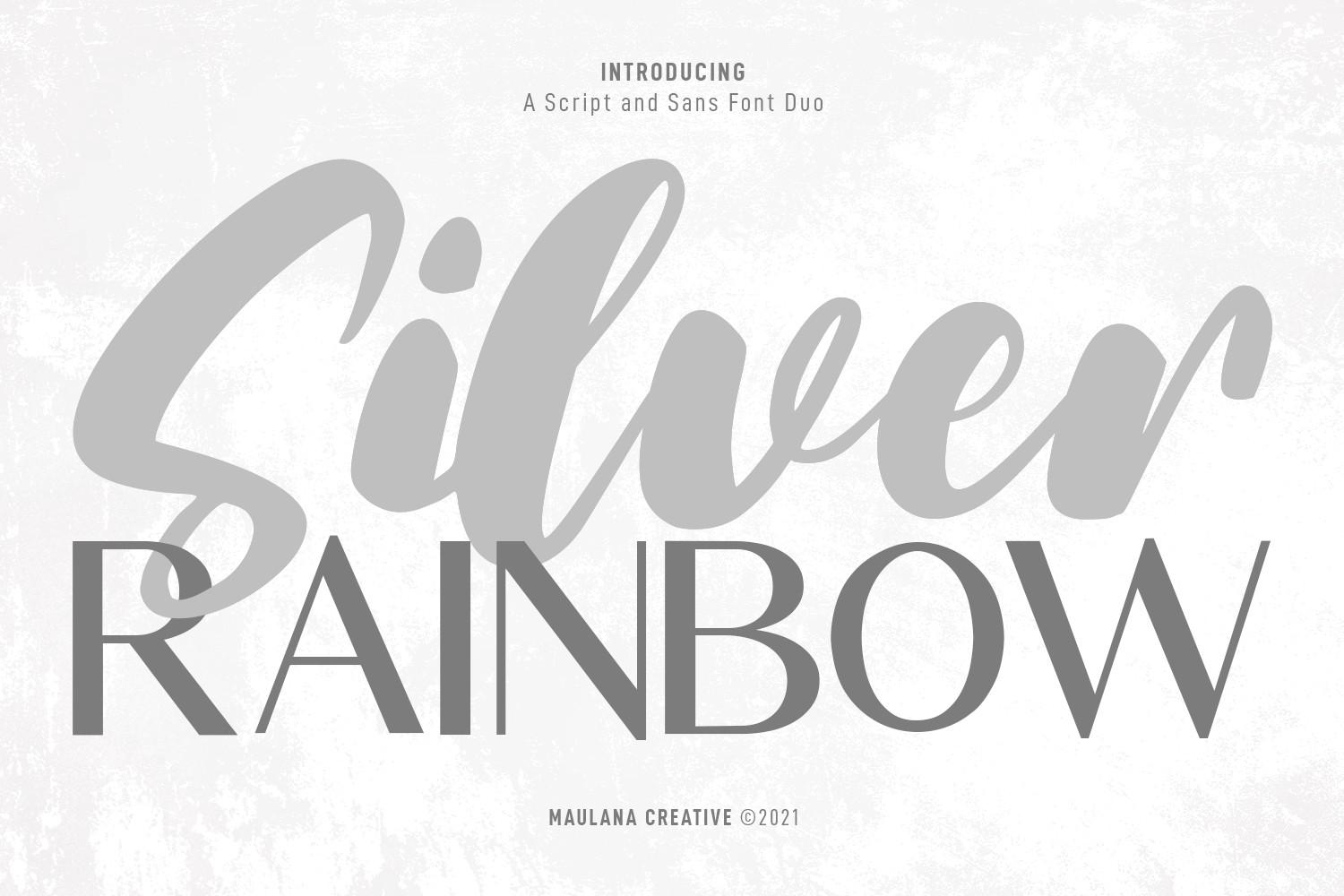 Silver Rainbow Font