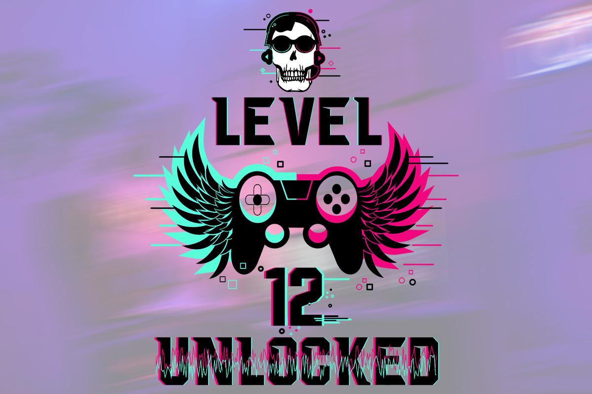 Level 12 Unlocked Typography T-shirt
