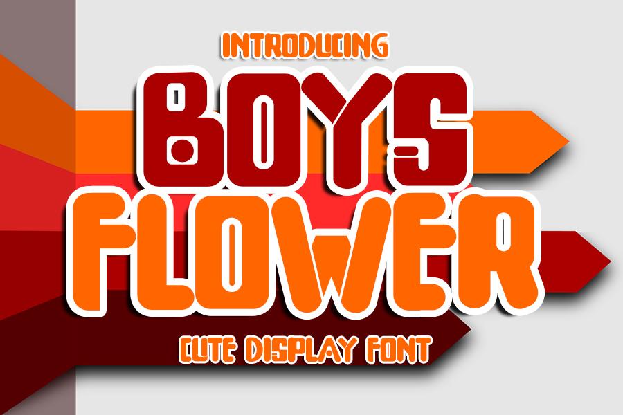 Boys Flower Font