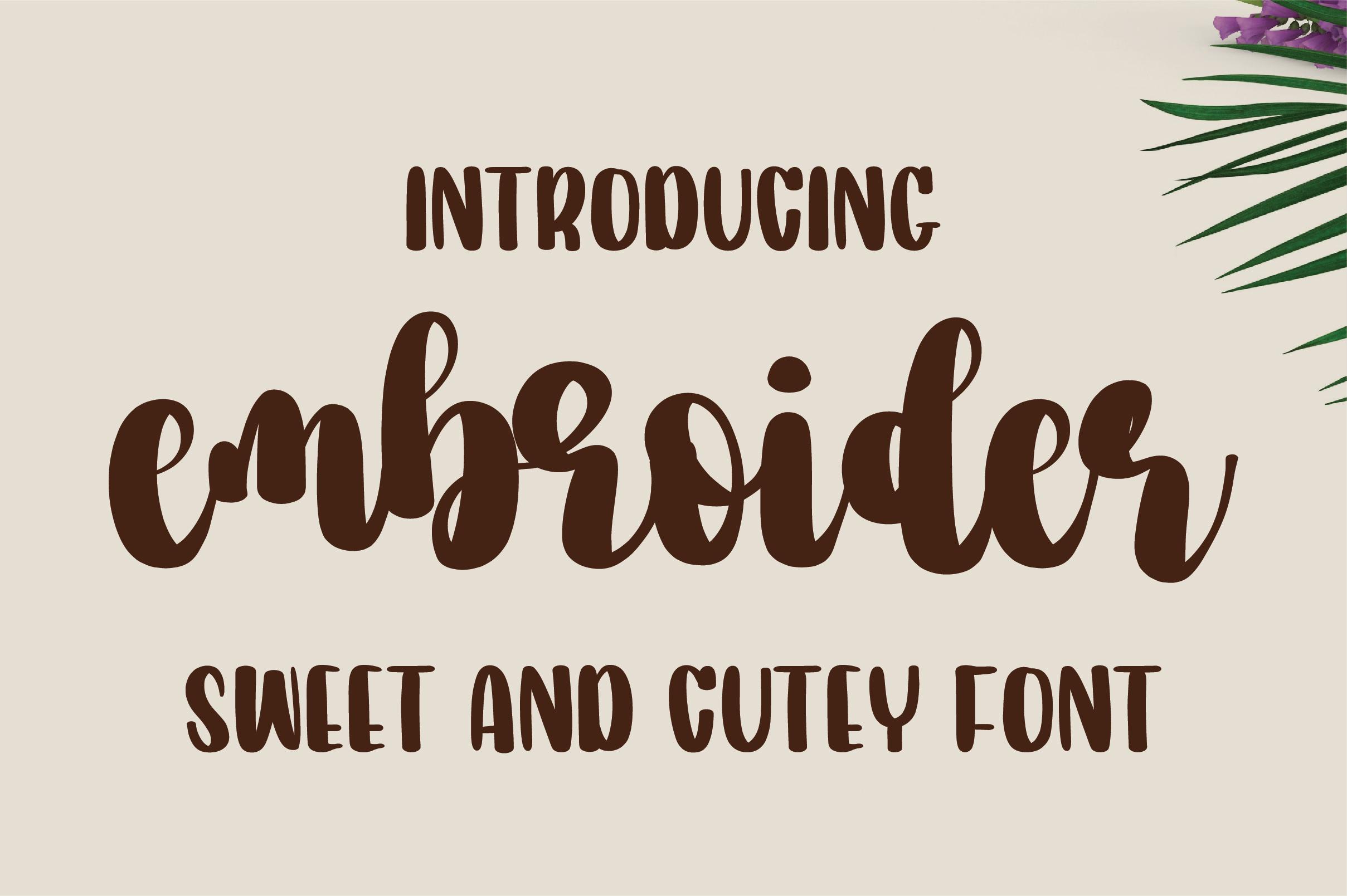 Embroider Font