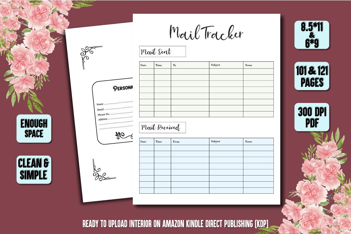 KDP Interior,Mail Tracker,logbook,planer