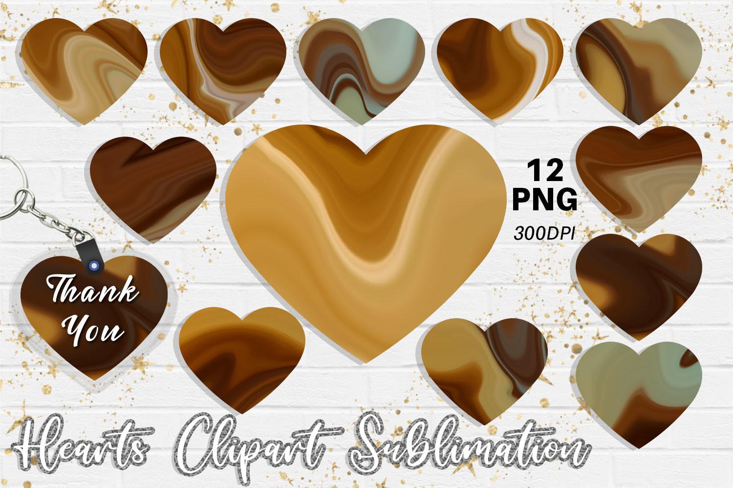 Hearts Sublimation Design Wave Texture