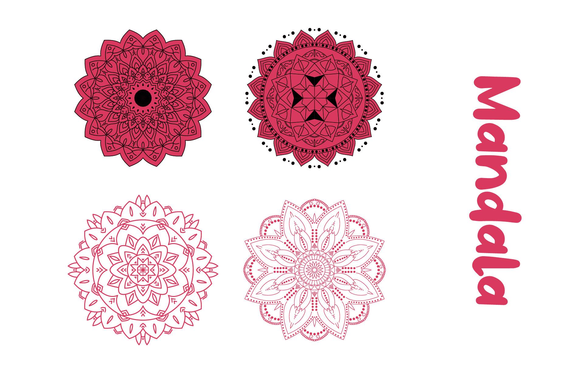 Mandala Red Design Bundle