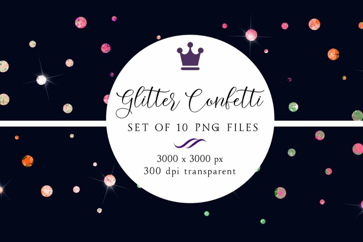 Glitter Confetti Sparkle Overlays