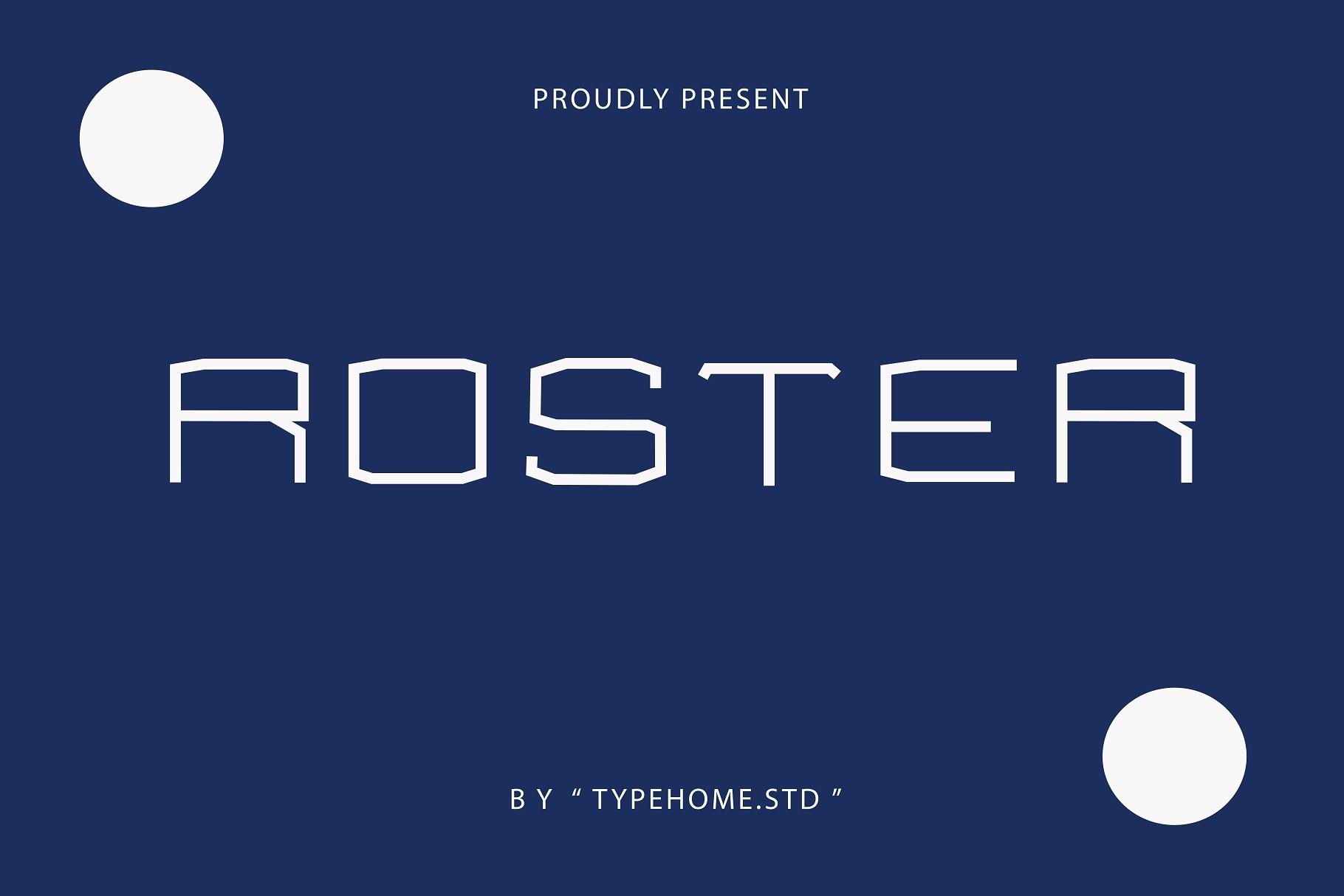 Roster Font