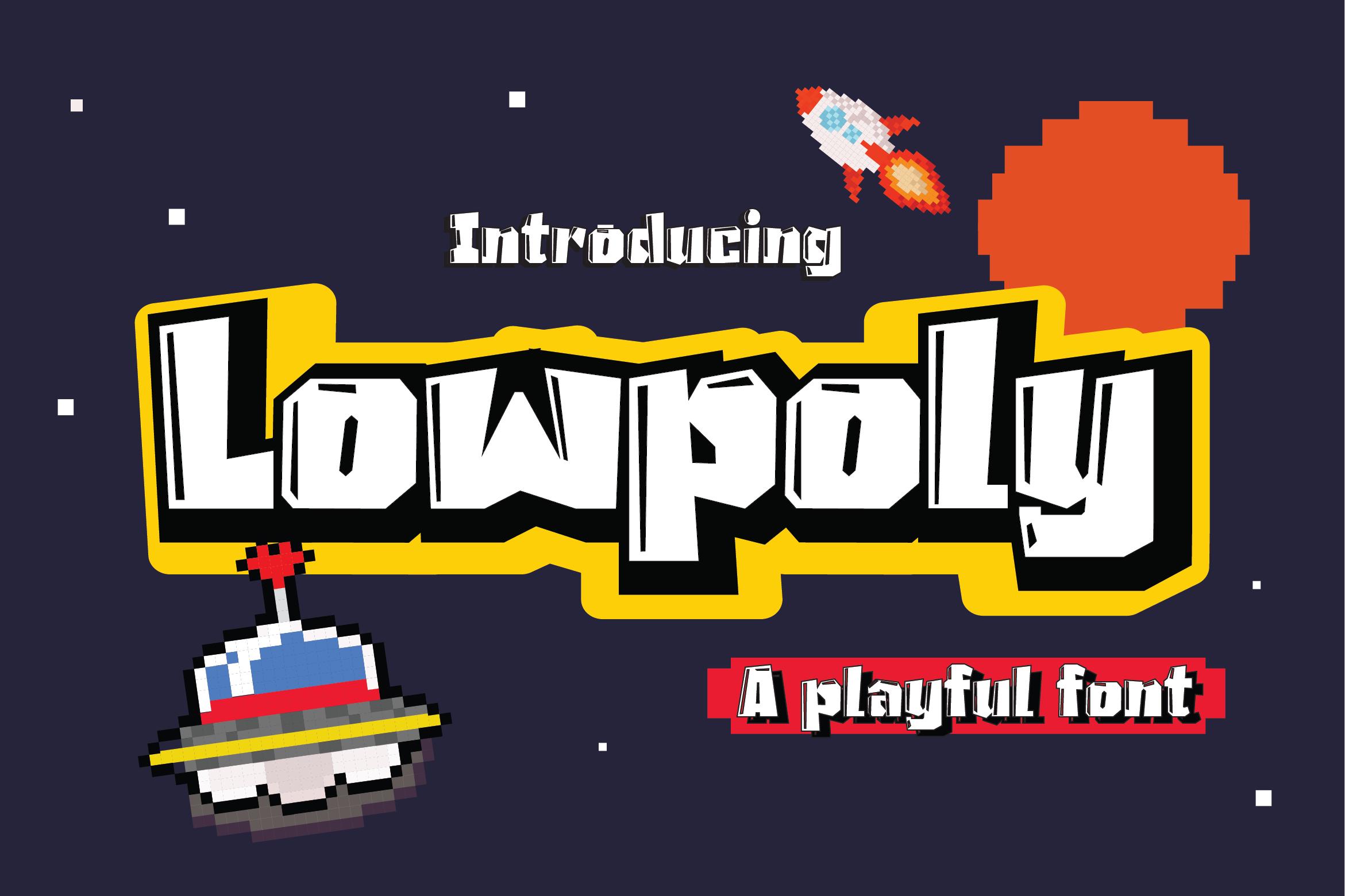 Lowpoly Font