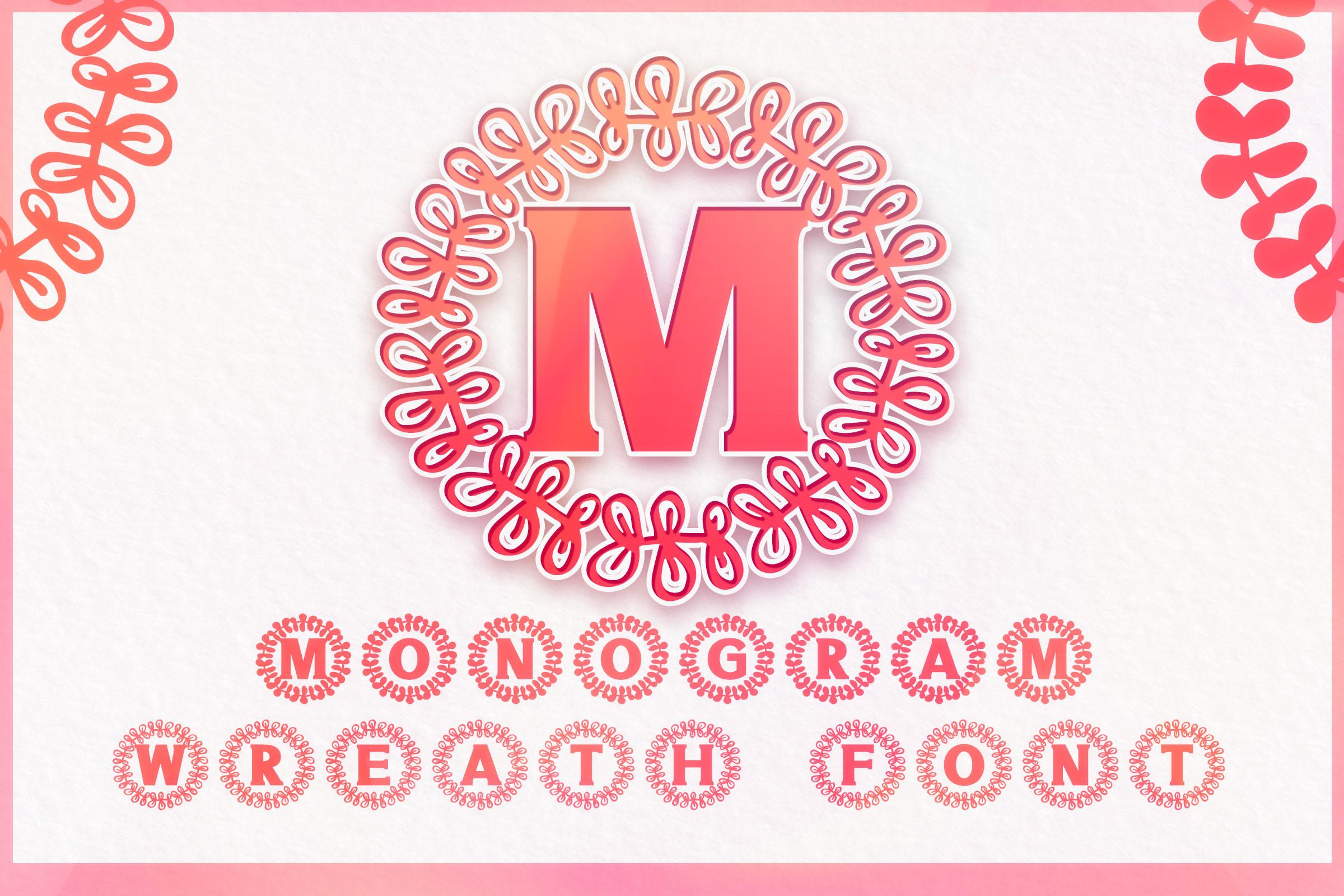 Monogram Wreath Font