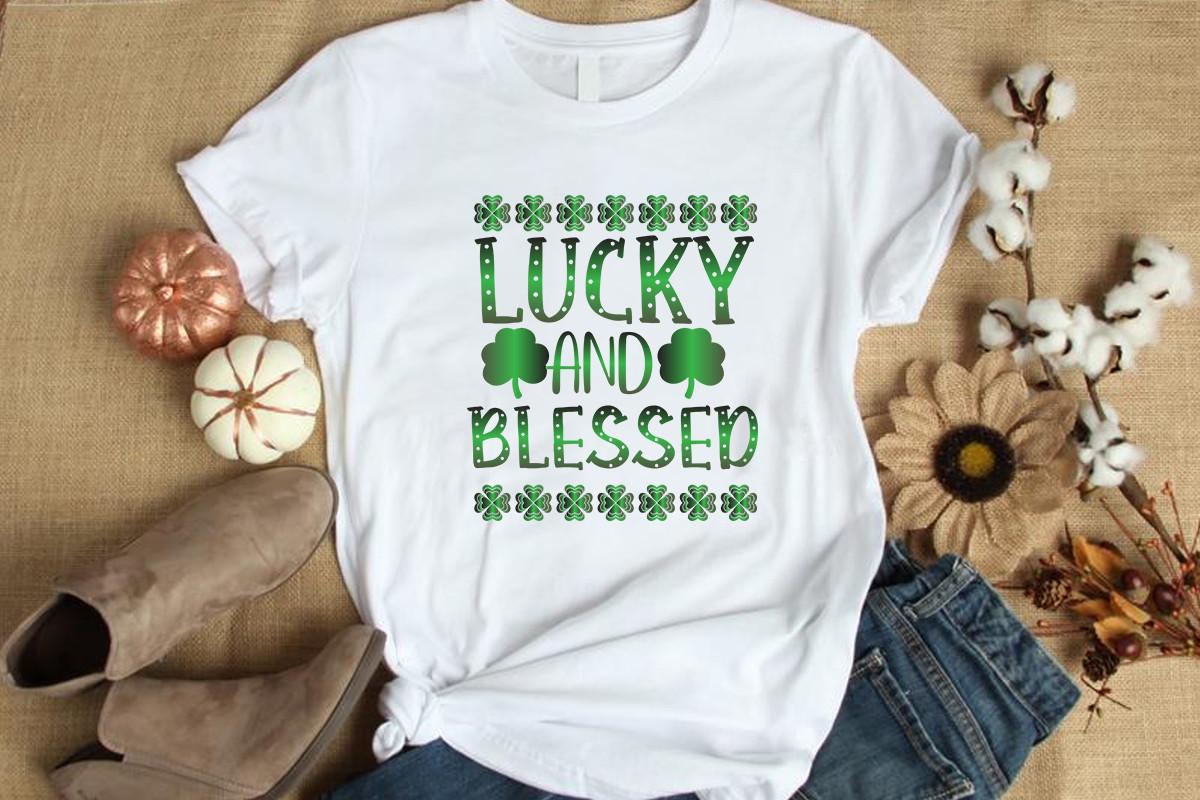 Sublimation Design Lucky and Blessed Svg