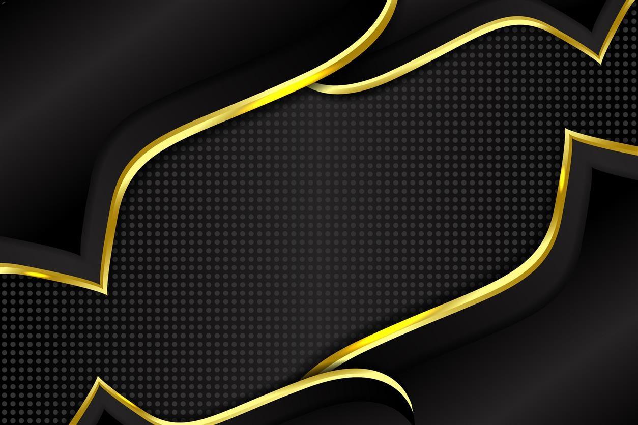 Abstract Fluid Background Gold Black