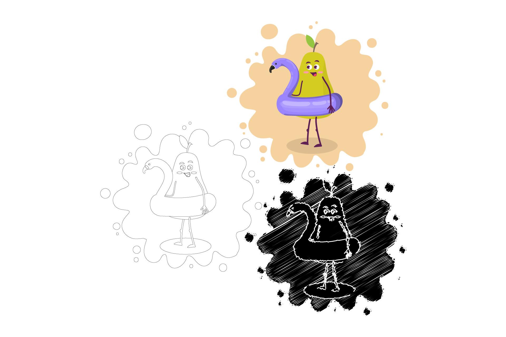 Summer Kawaii Pear Fruit Bundling Items