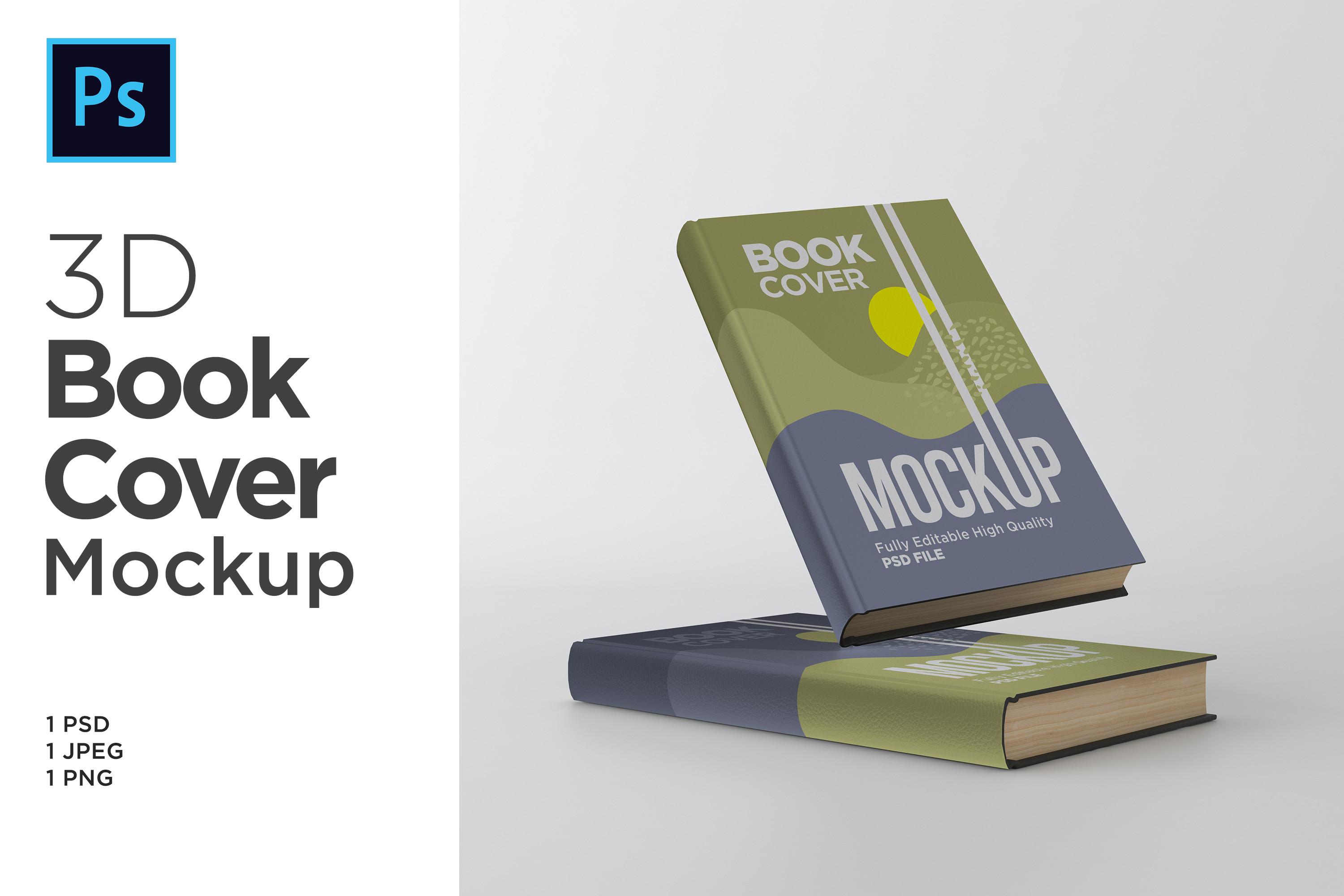 Book Cover Mockup 3d Rendering