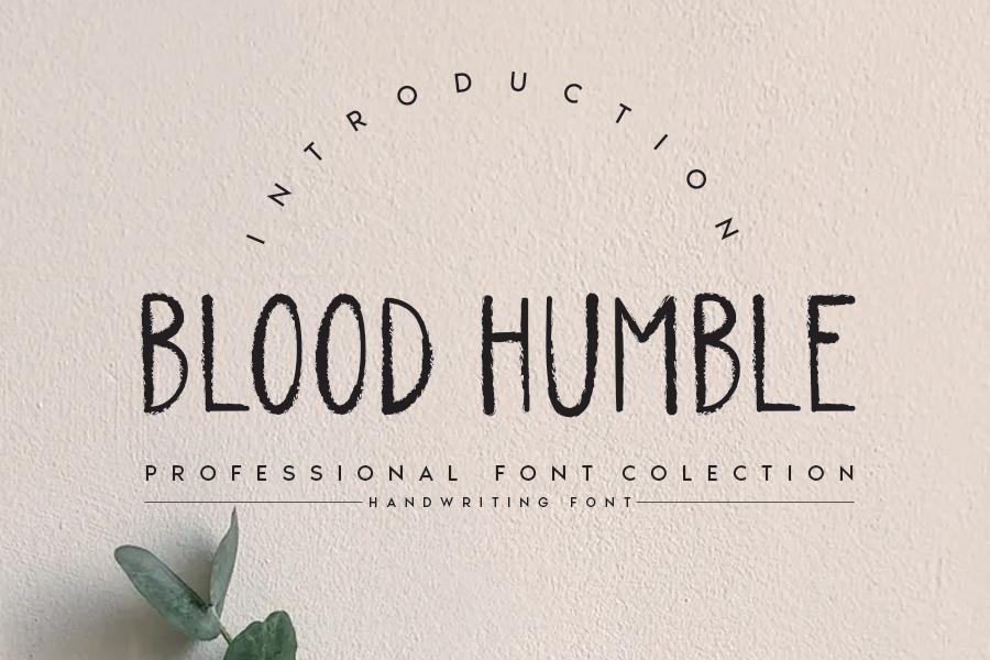 Blood Humble Font