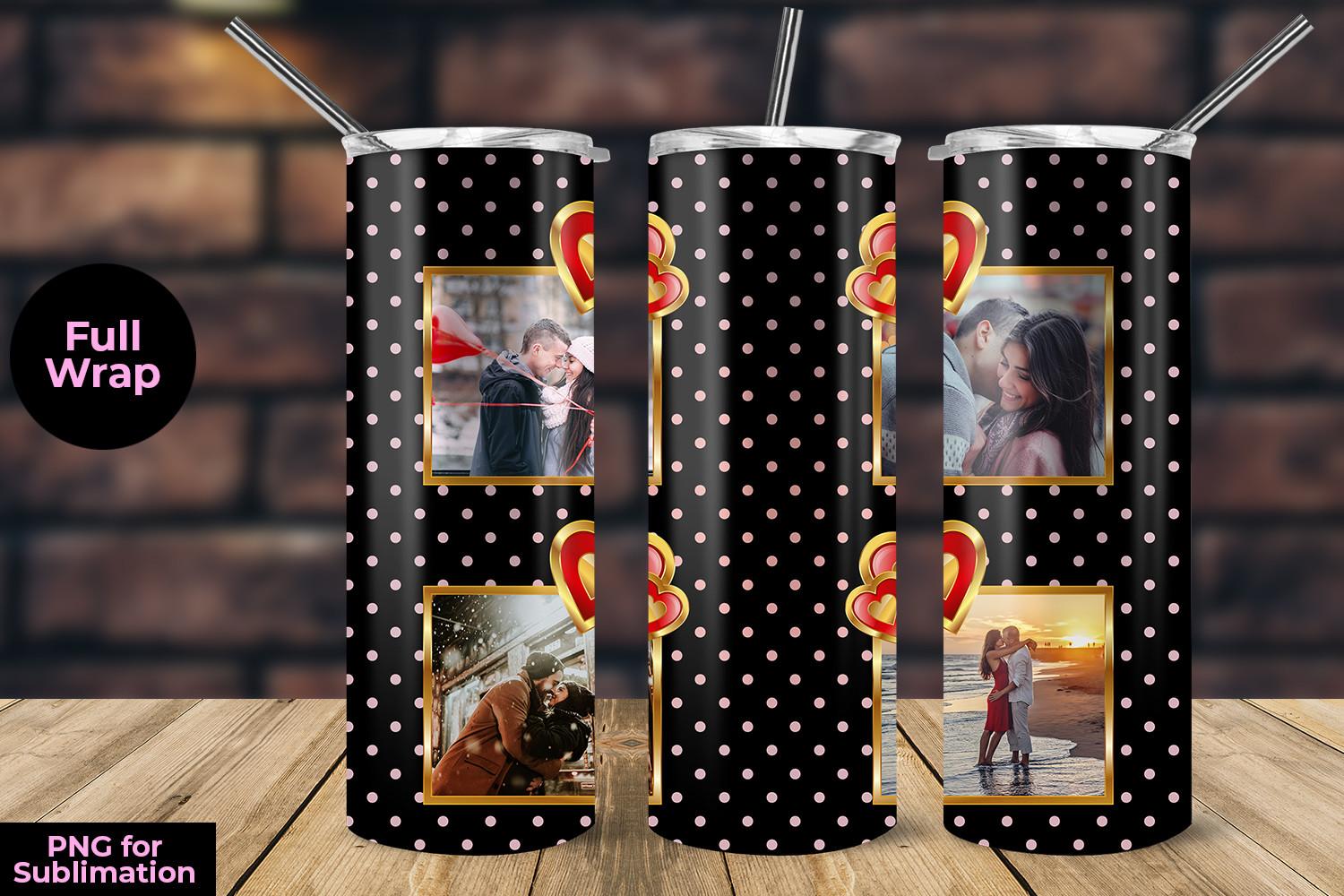 Photo Frame Pink Points Skinny Tumbler