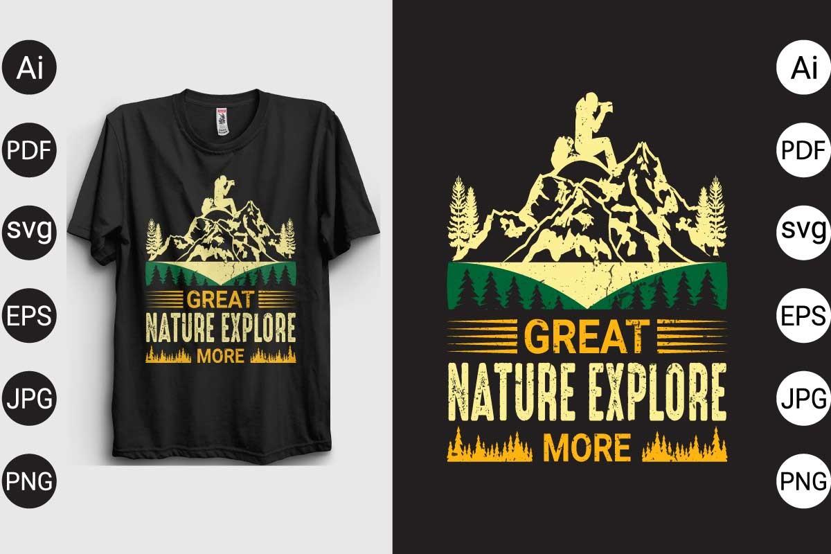 Print Templates Hiking T Shirt Design