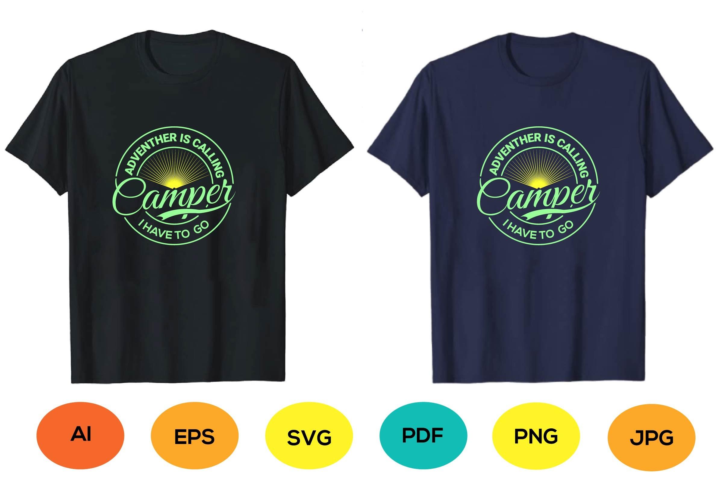 Typography Camper T-shirt Graphic