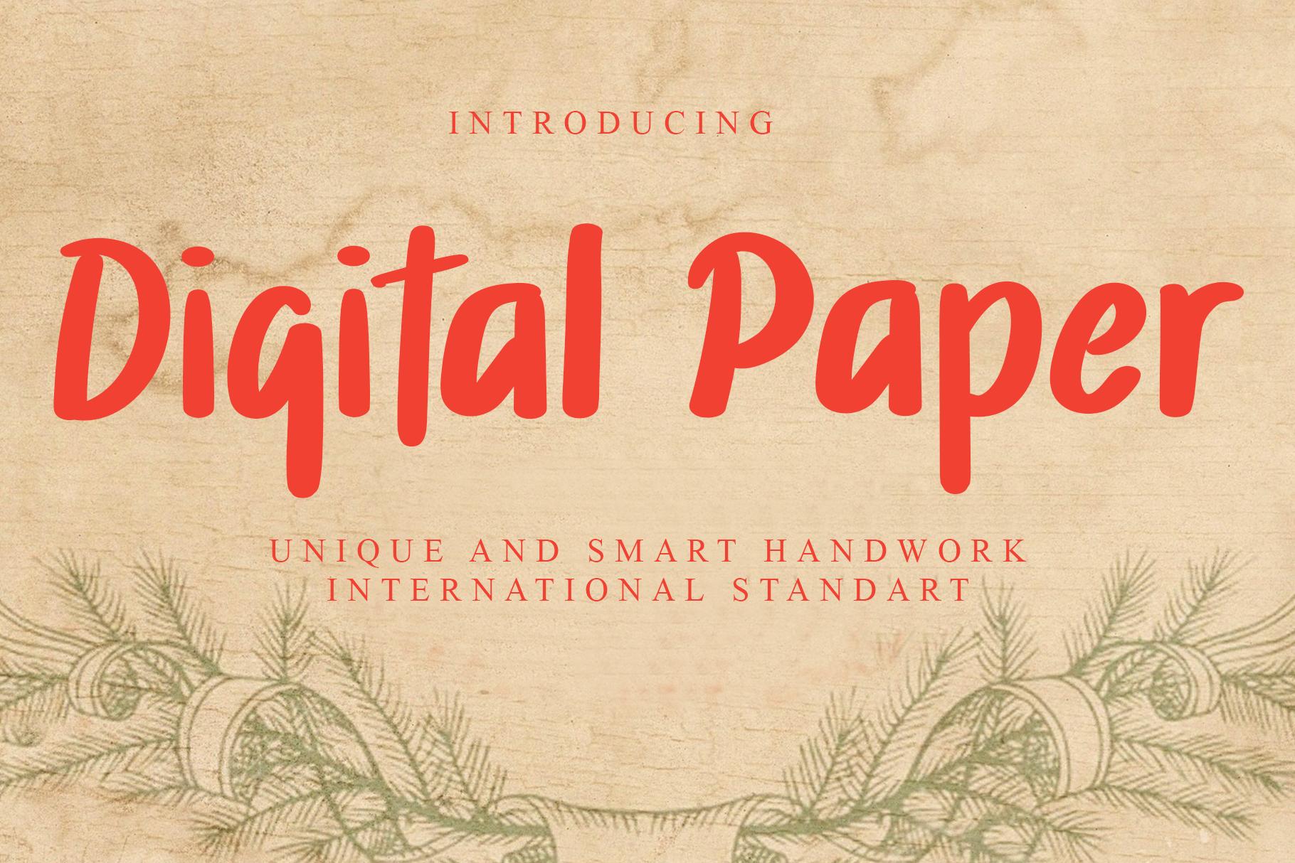 Digital Paper Font