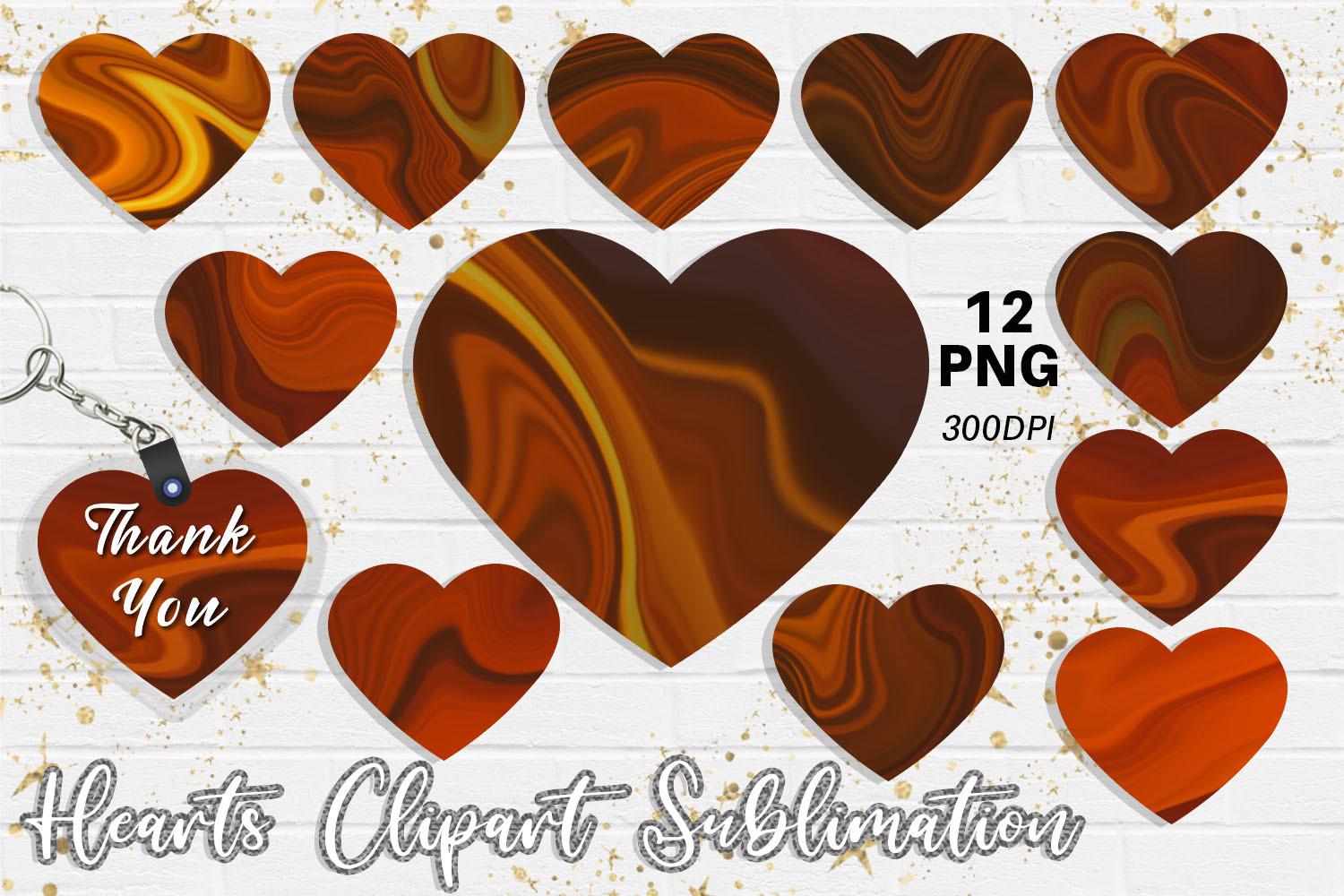 Hearts Sublimation Design Wave Texture
