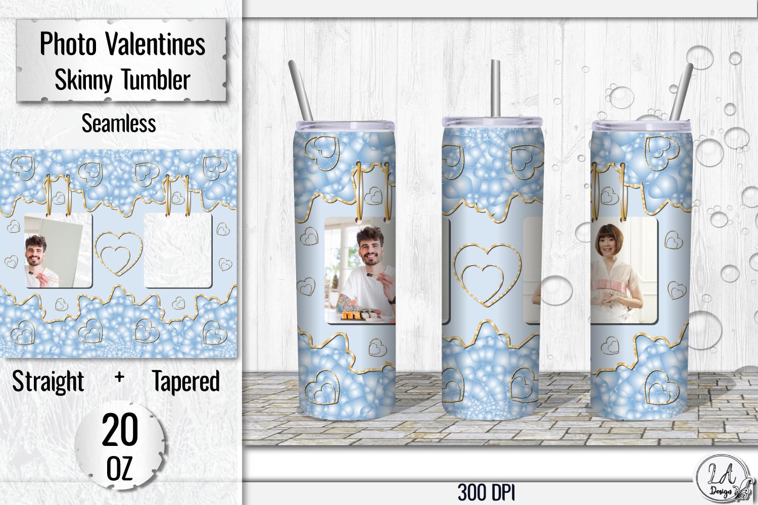 Blue Photo Frame Skinny Tumbler 20OZ