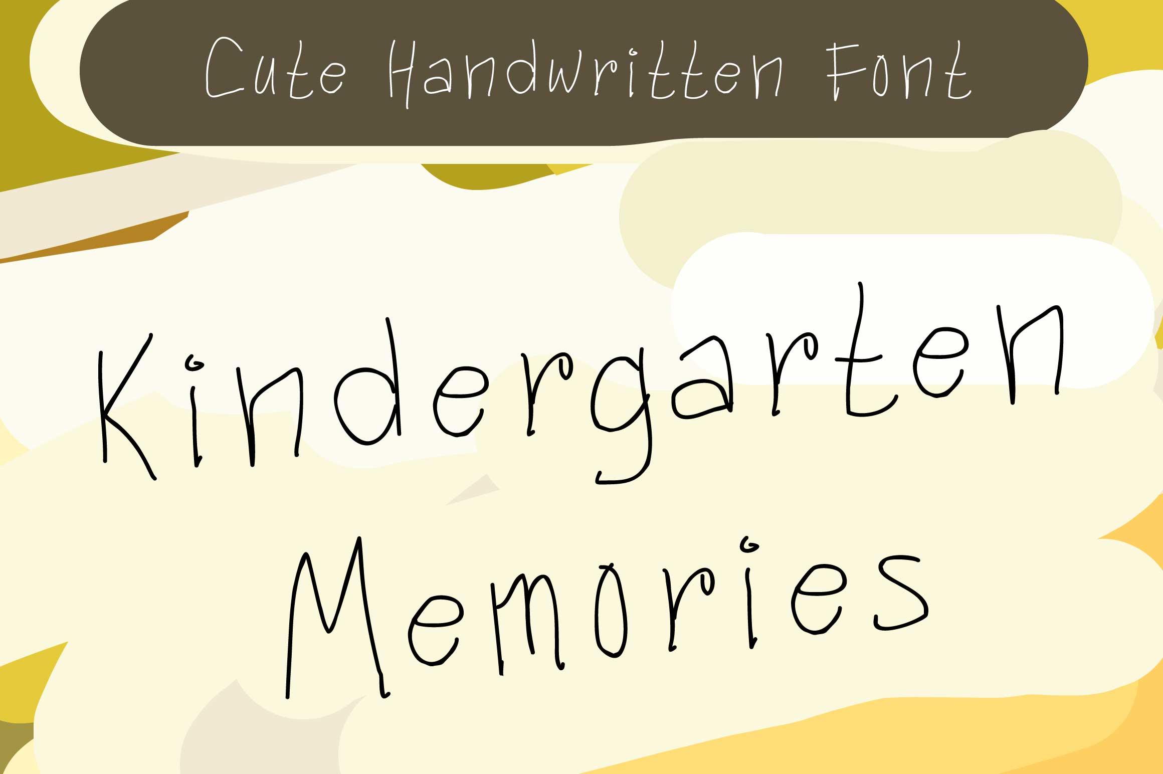 Kindergarten Memories Font