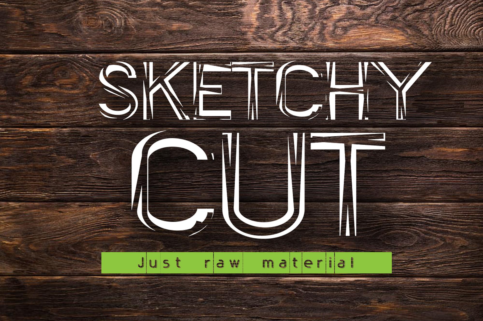 SketchyCut Font