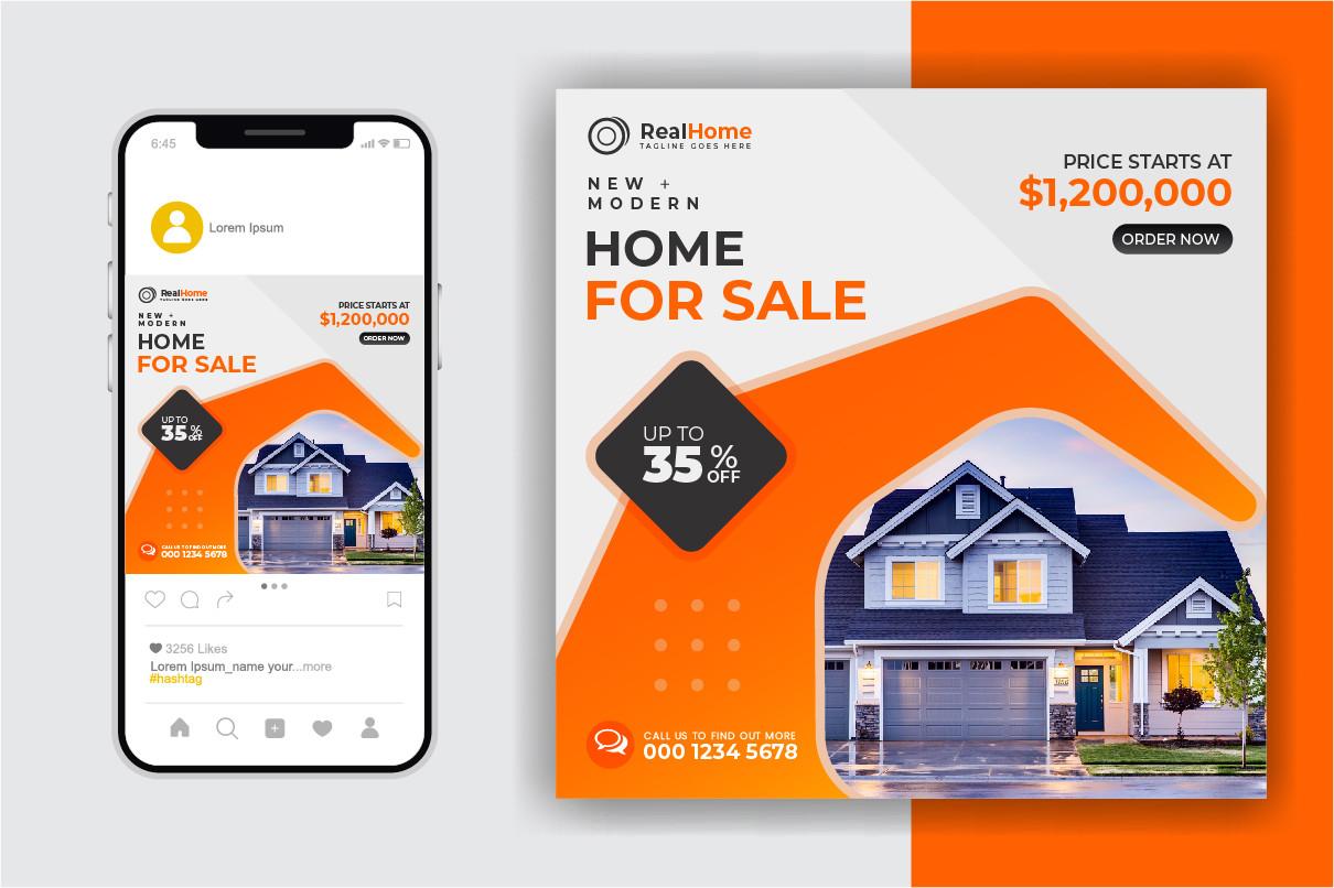 Real Estate Home Sale Social Media Post