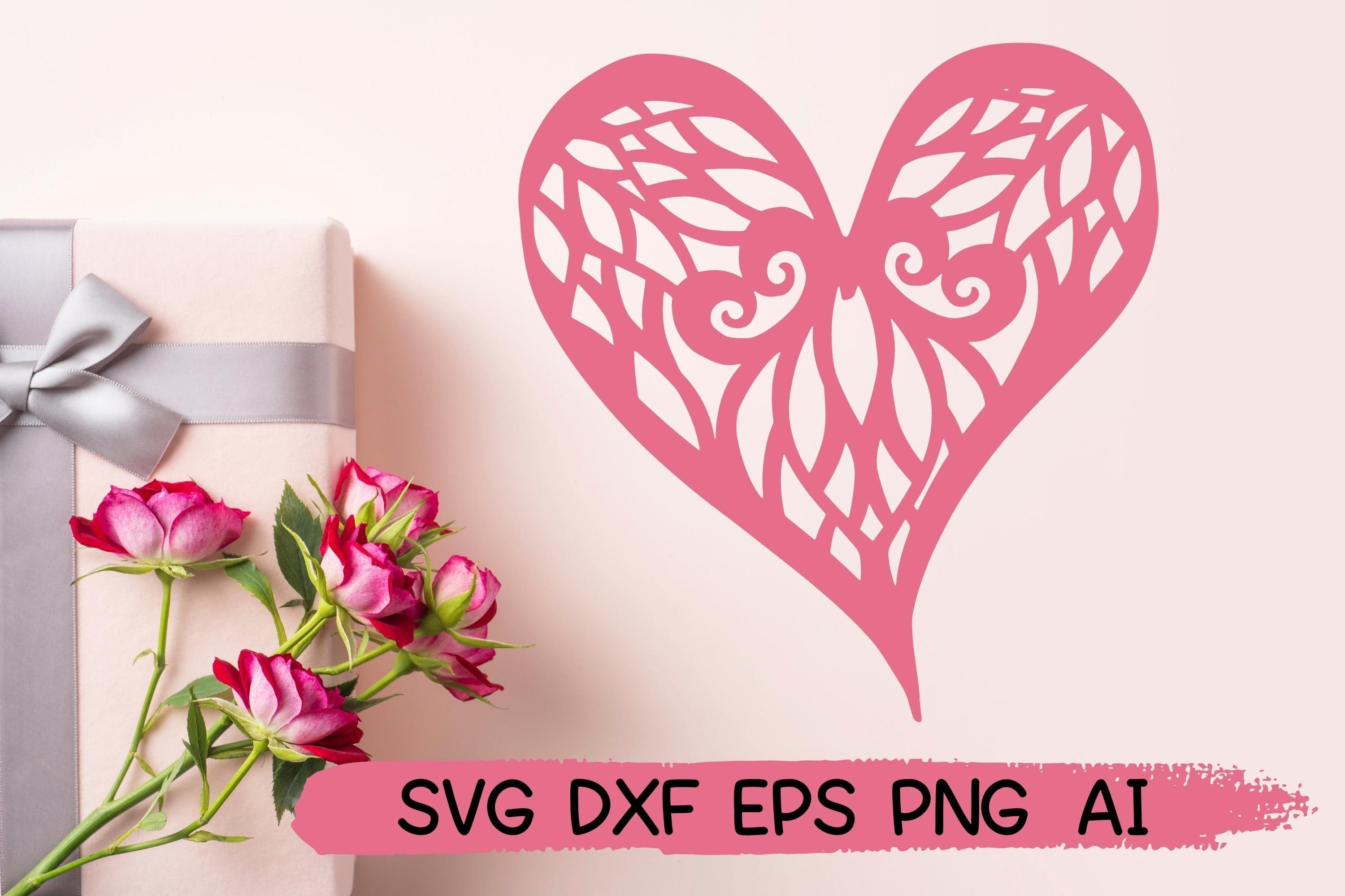 Valentines Day Heart Mandala V14