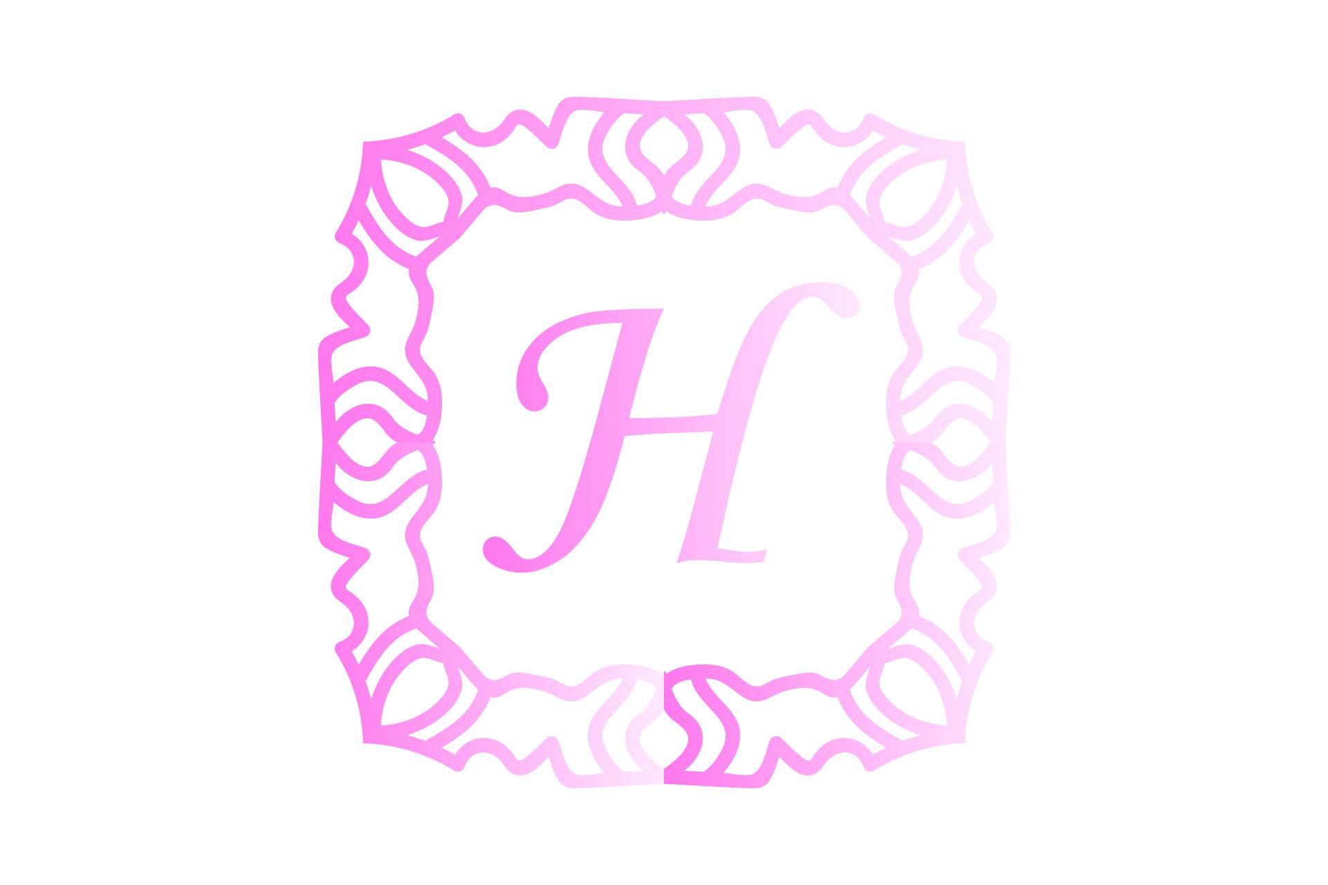 Monogram Calligraphic Font Illustration