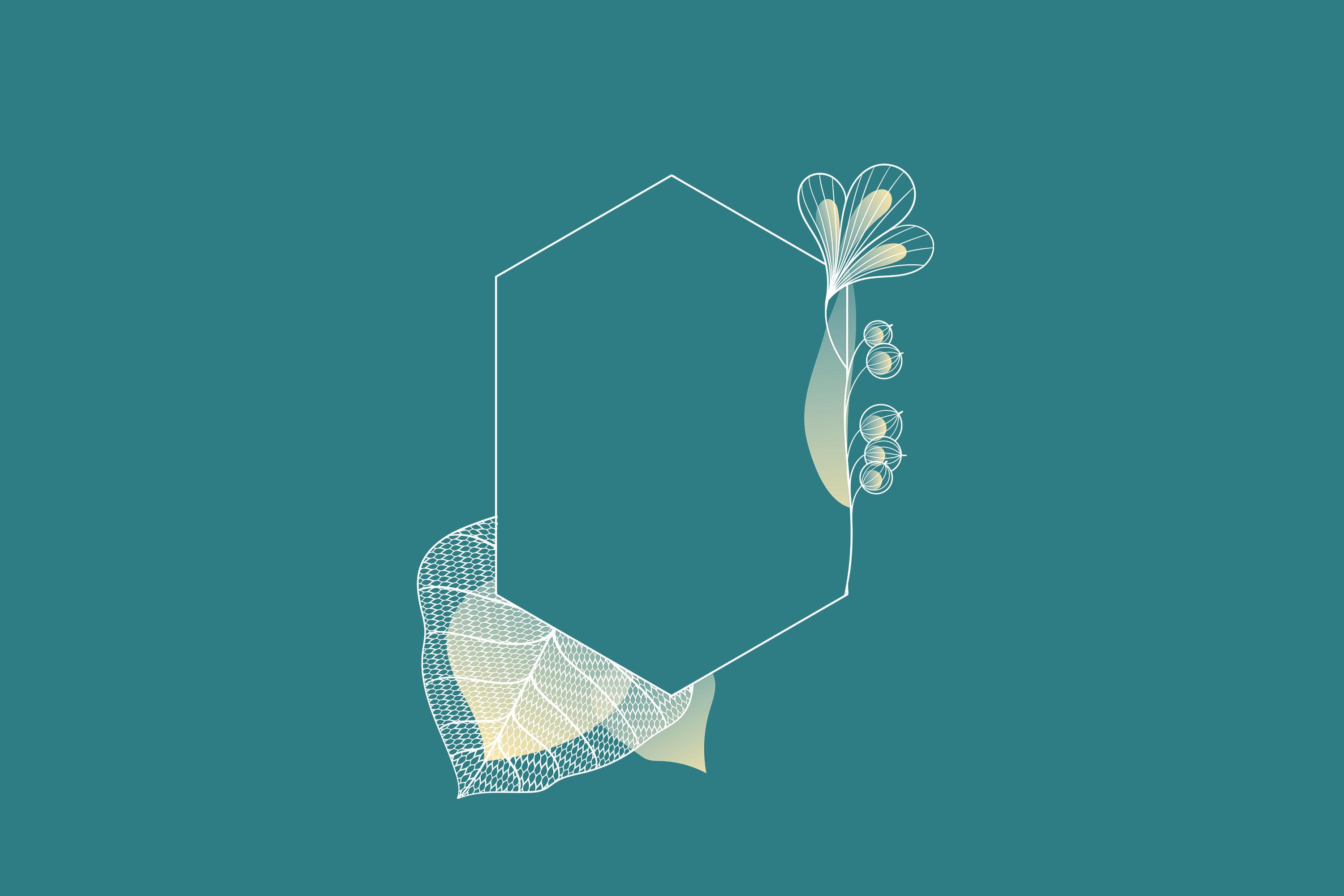Vector Floral Arrangement for Weddings