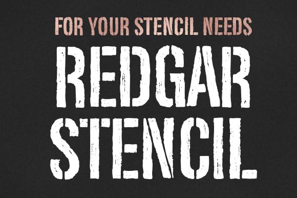 Redgar Stencil Font