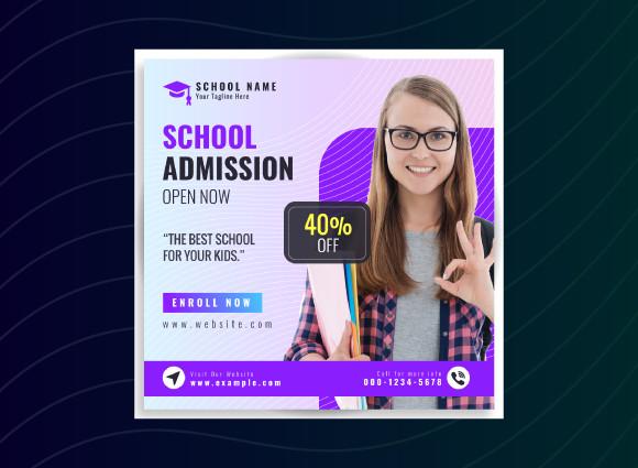 School Admission Social Media Template