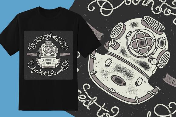 Scuba Diver T Shirt Design