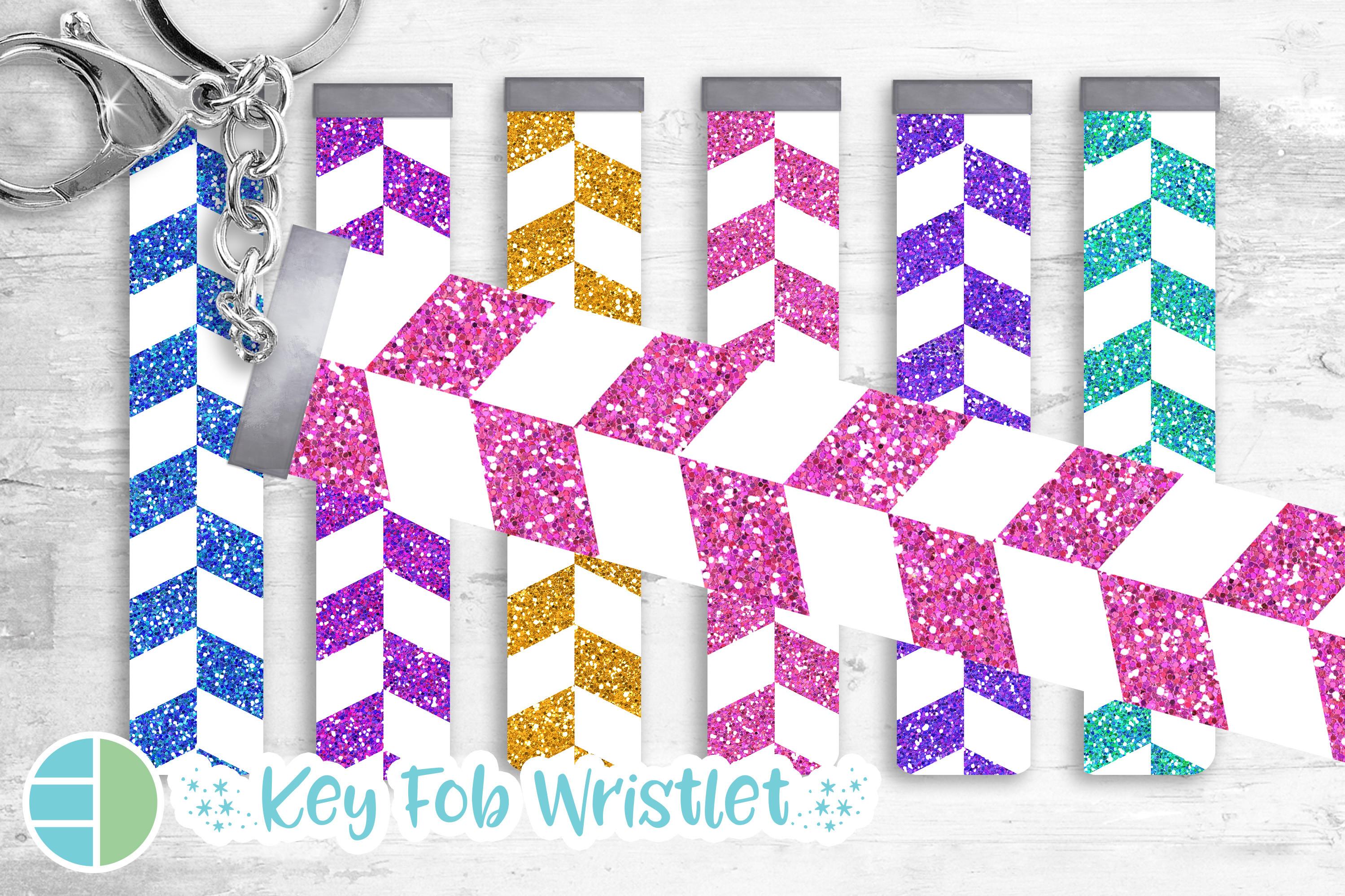 Chevron Print Key Fob Sublimation Design