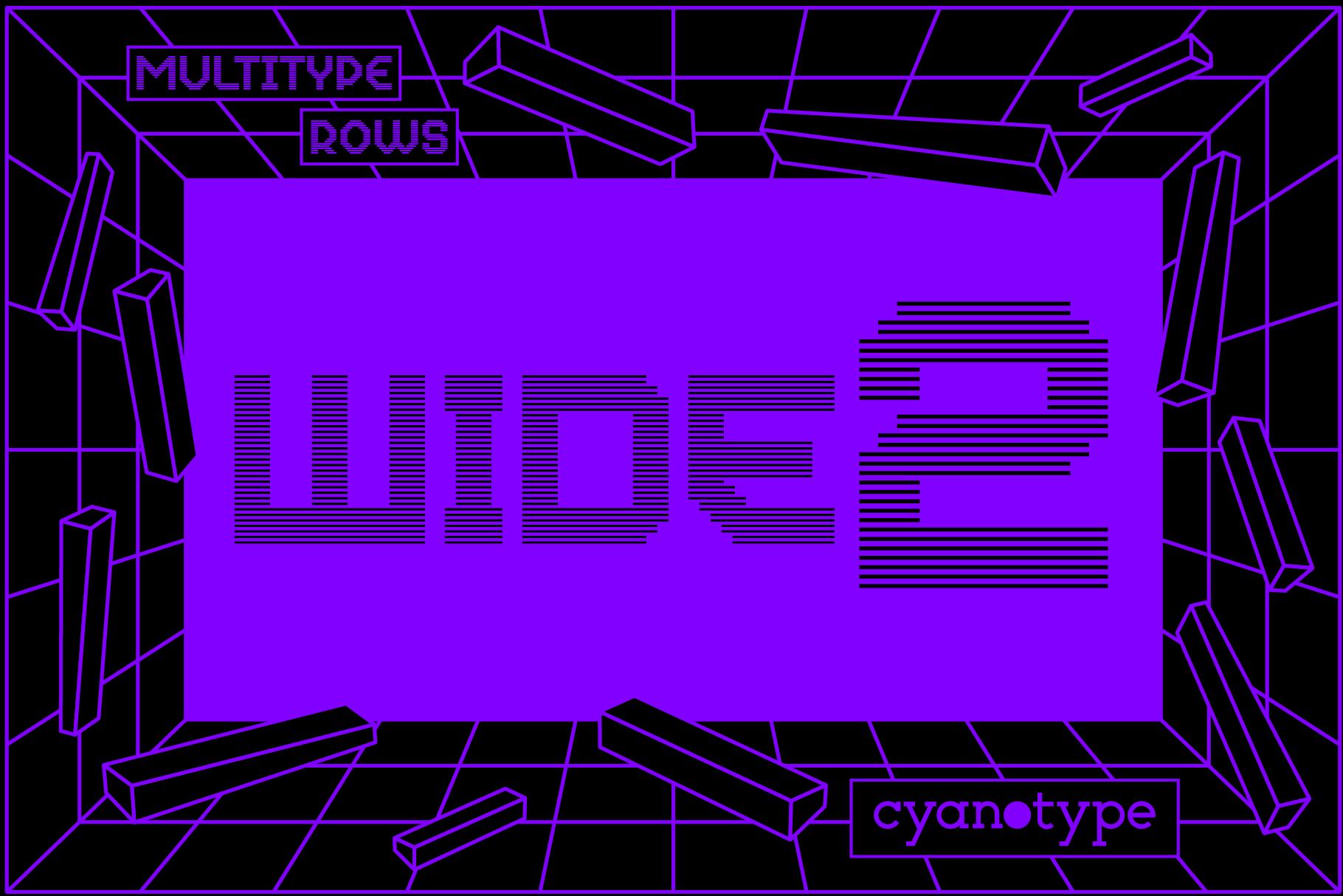 MultiType Rows Wide 2 Font