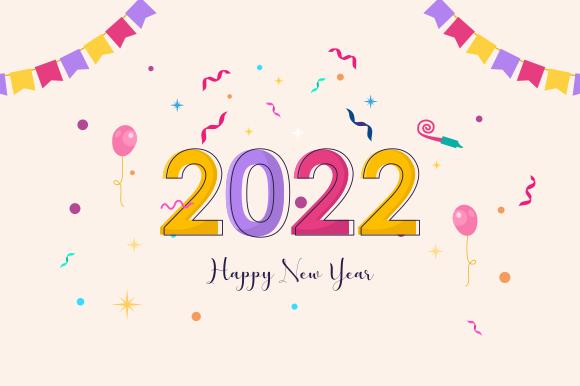 New Year 2022 Greeting Card Template