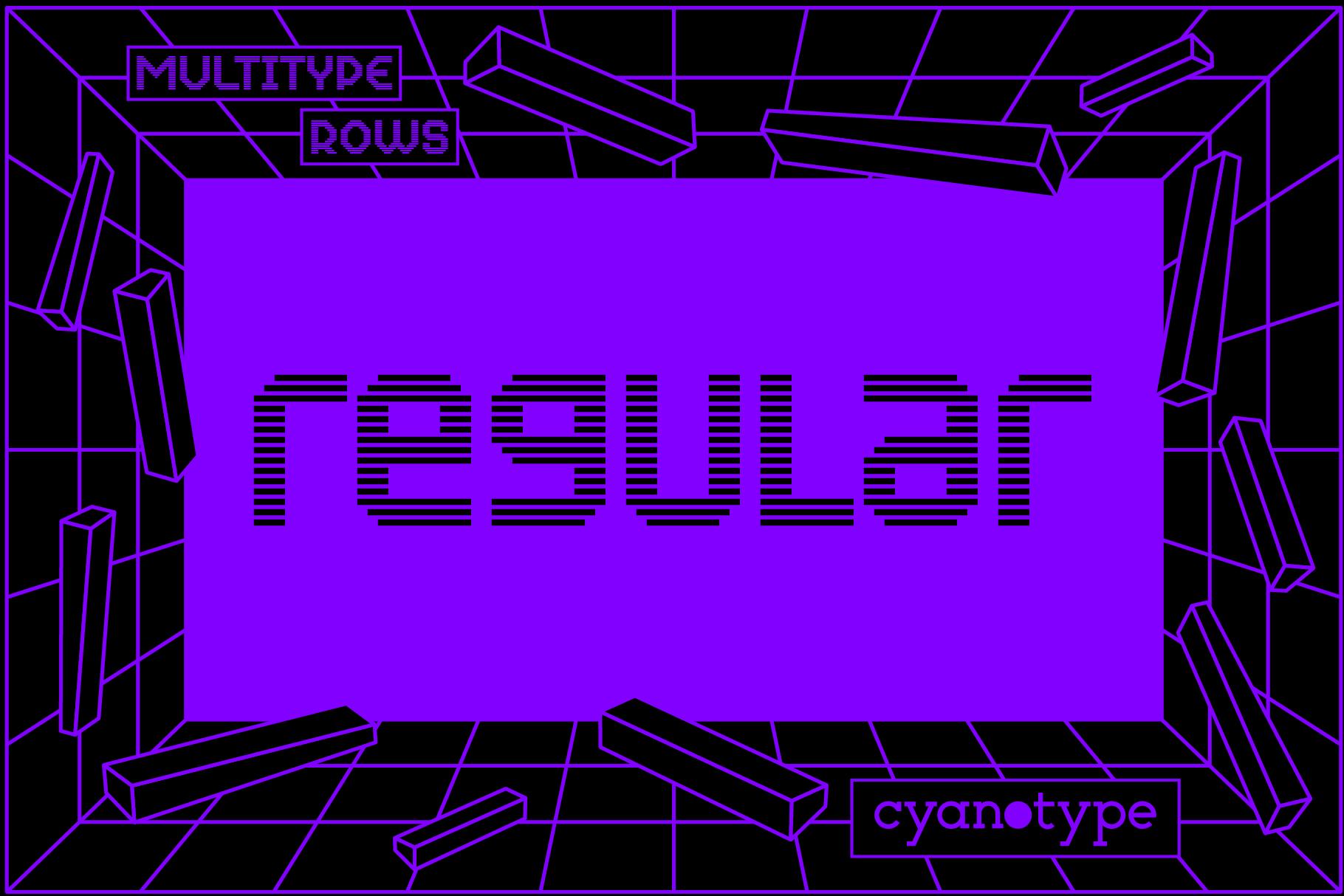MultiType Rows Regular Font
