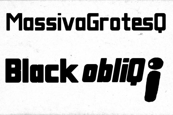 Massiva Grotesq Black Obliq Font