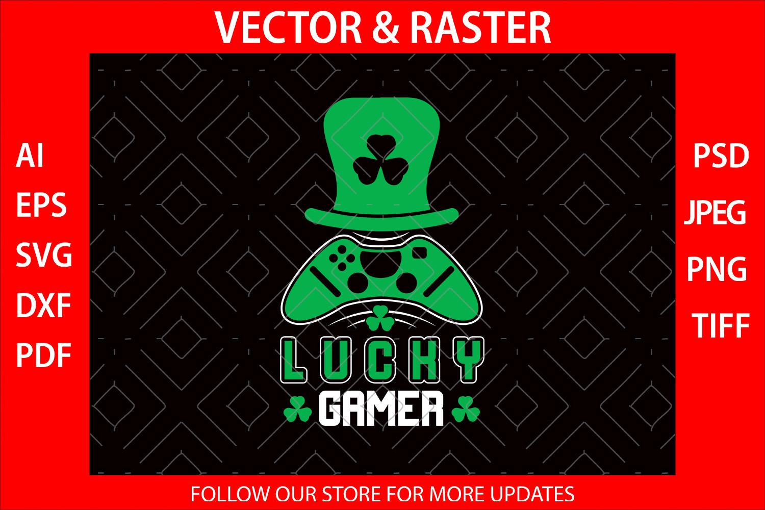 Lucky Gamer Video Game SVG Cutting File