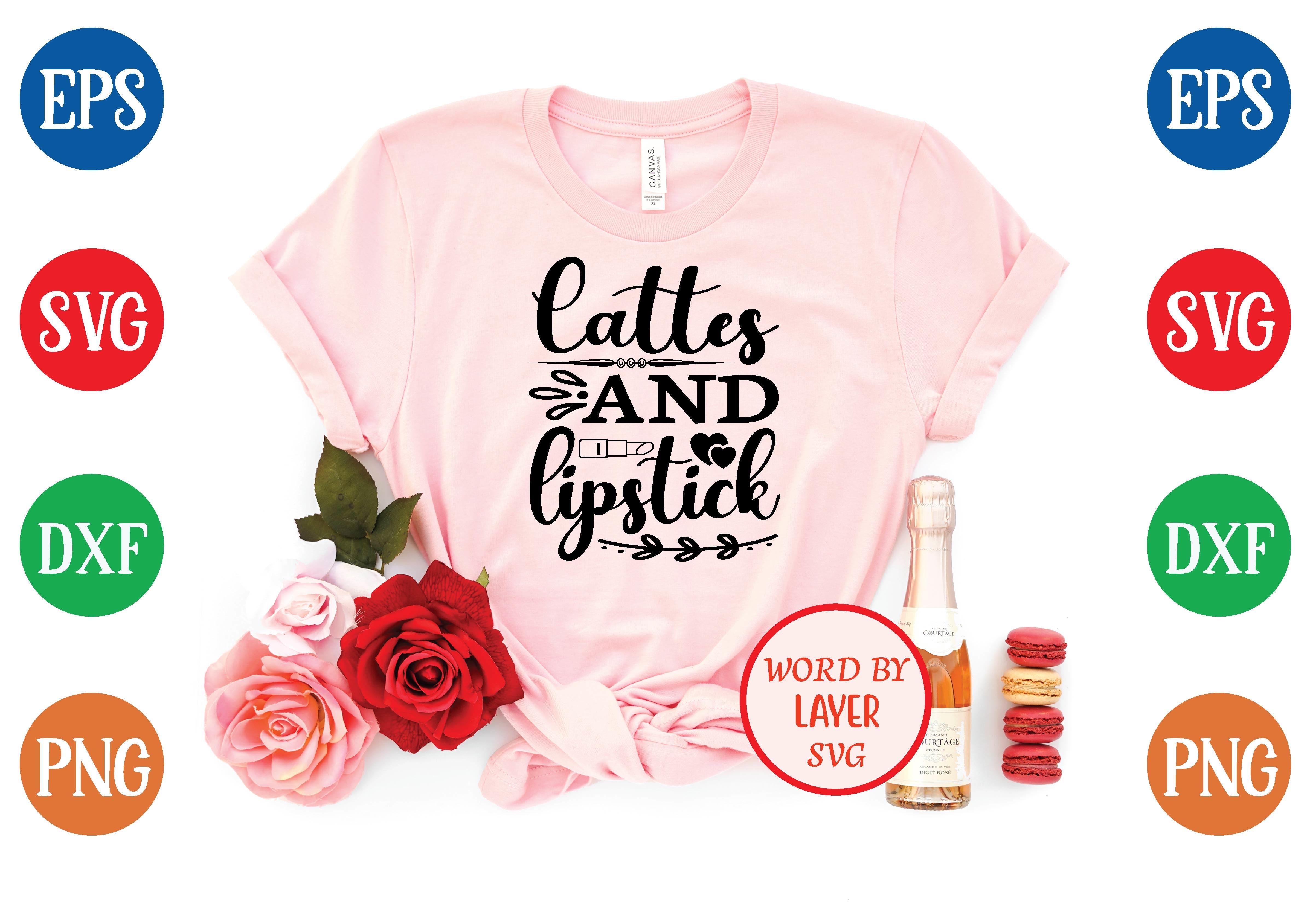 Lattes and Lipstick Svg Design