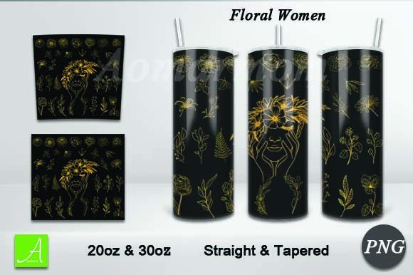 Skinny Tumbler Floral Women 20oz&30oz