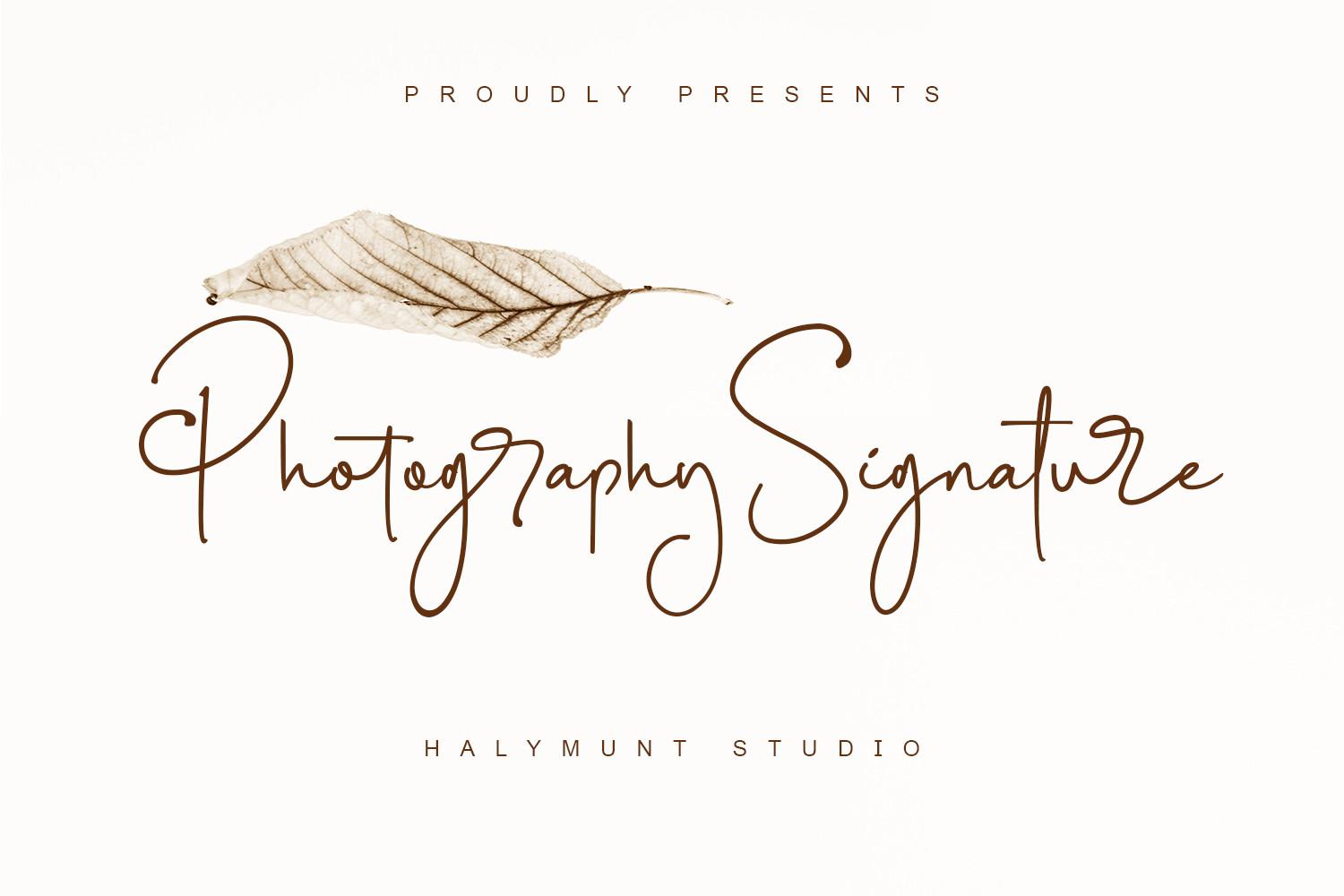 Photography Signature Font