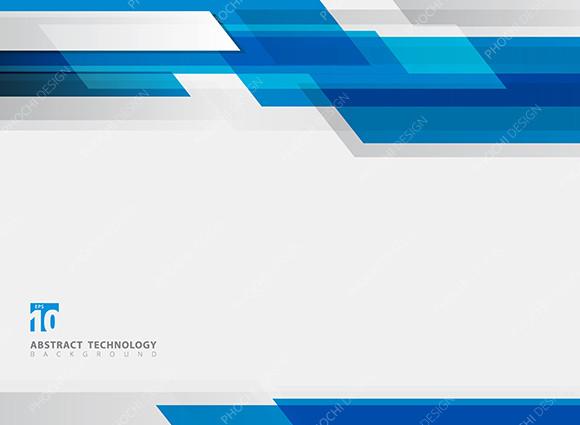 Template Technology Blue Geometric