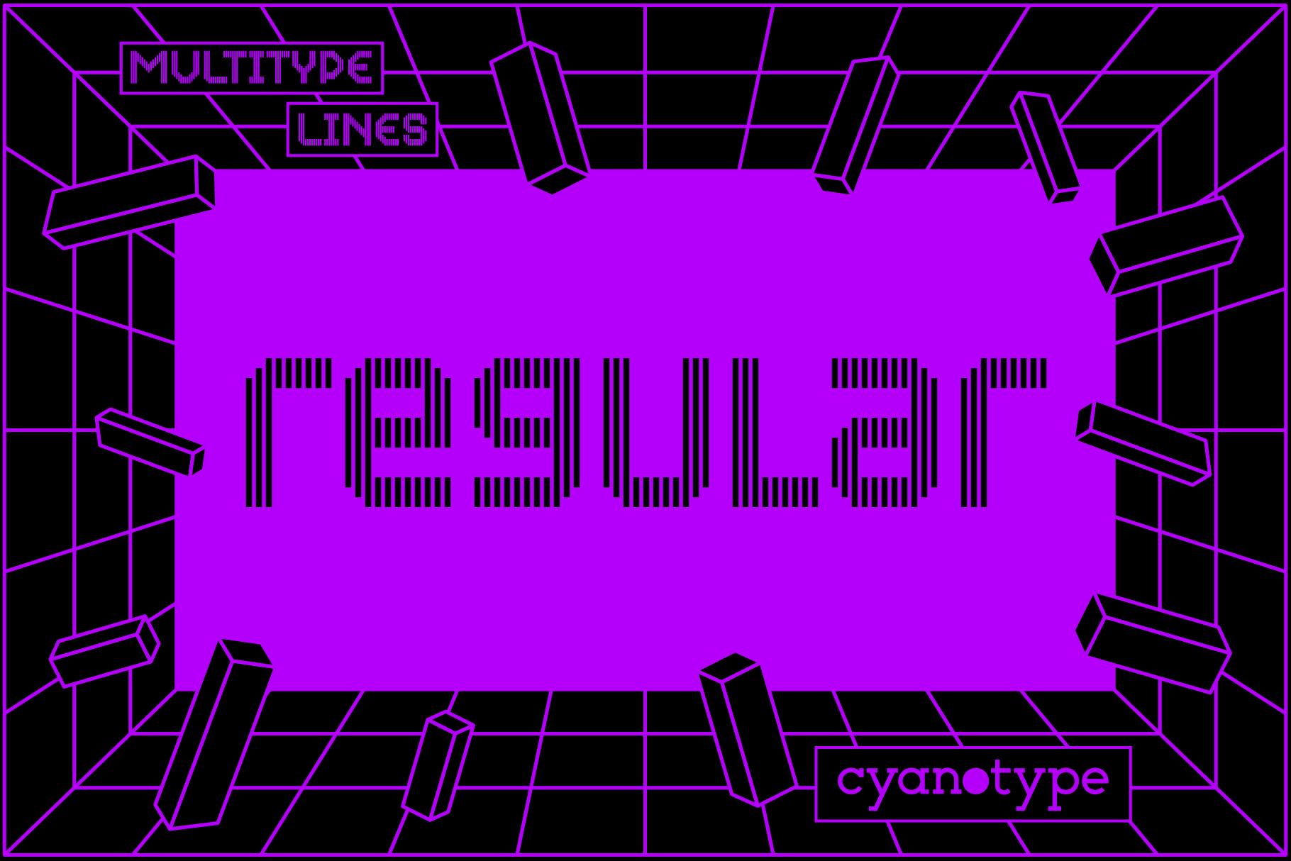 MultiType Lines Regular Font