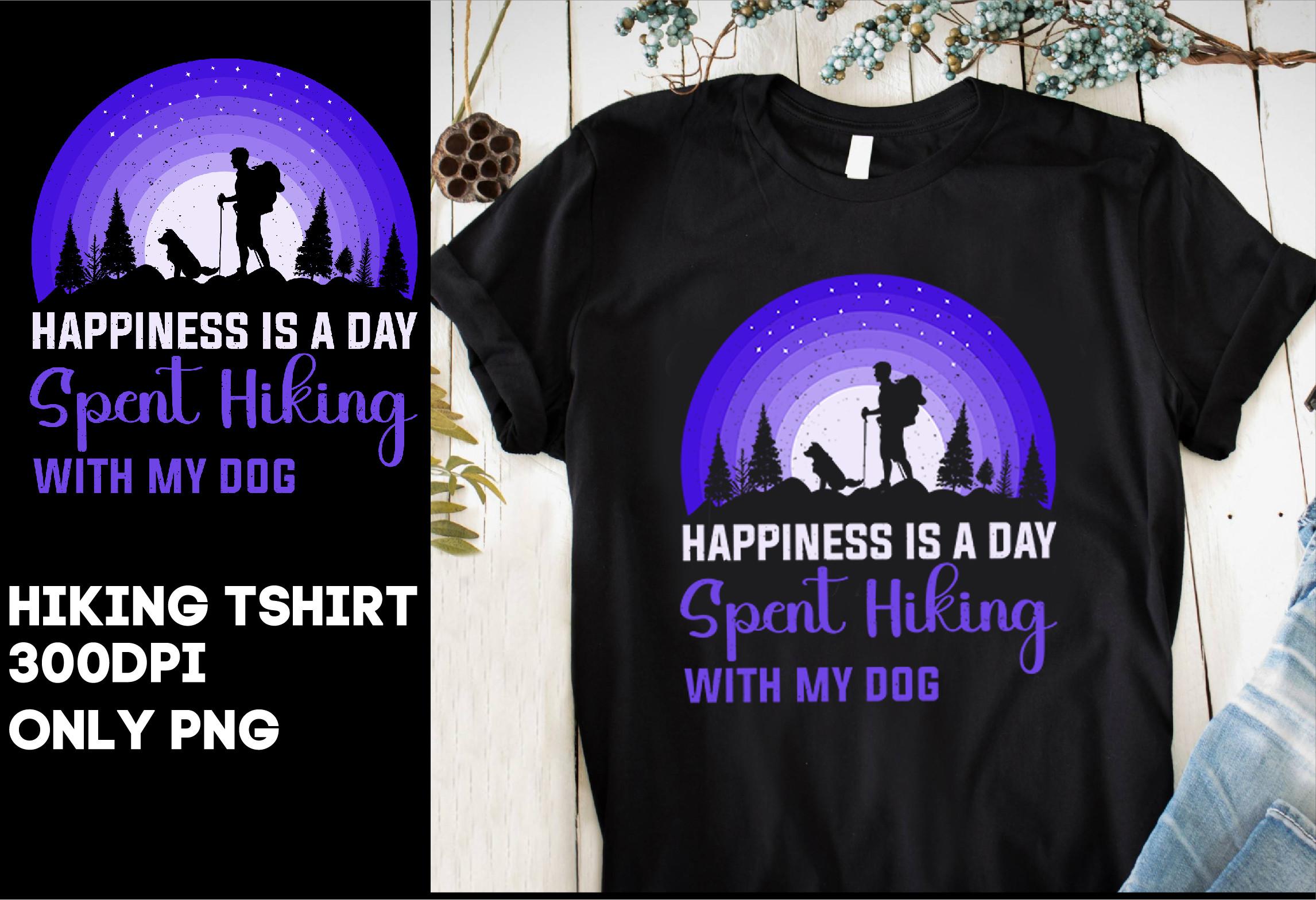Hiking Dog Camping Outdoor Tshirt