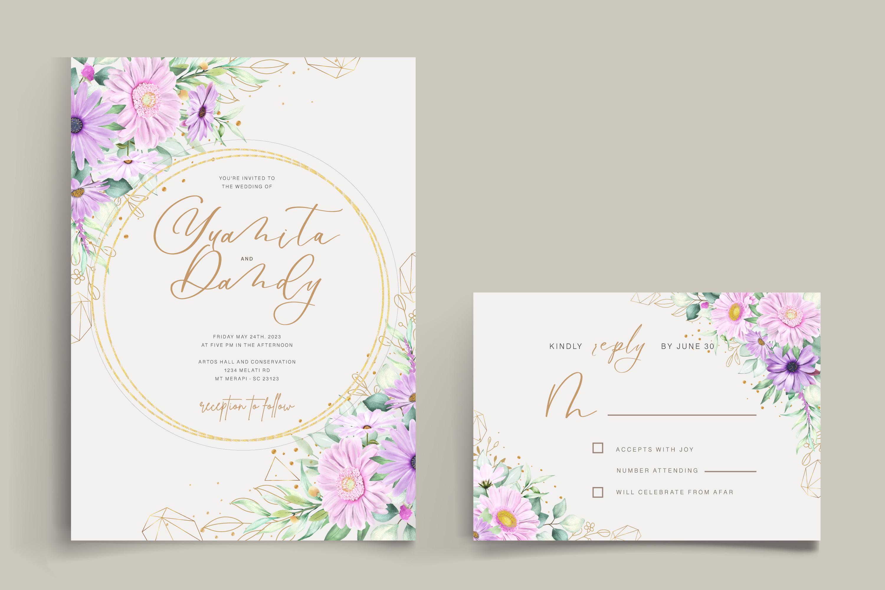Watercolor CHRYSANTHEMUM Card Set